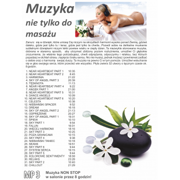 MUZYKA NIE TYLKO DO MASAŻU 8 godzin  - mp3 na CD z licencją